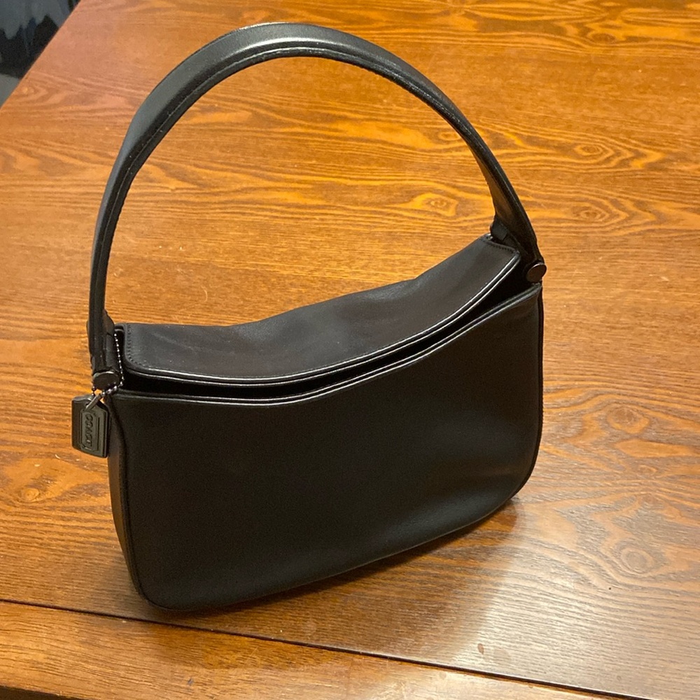 Vintage Coach Whitney Mini Hobo Bag in Black Leather #9181 made in Turkey